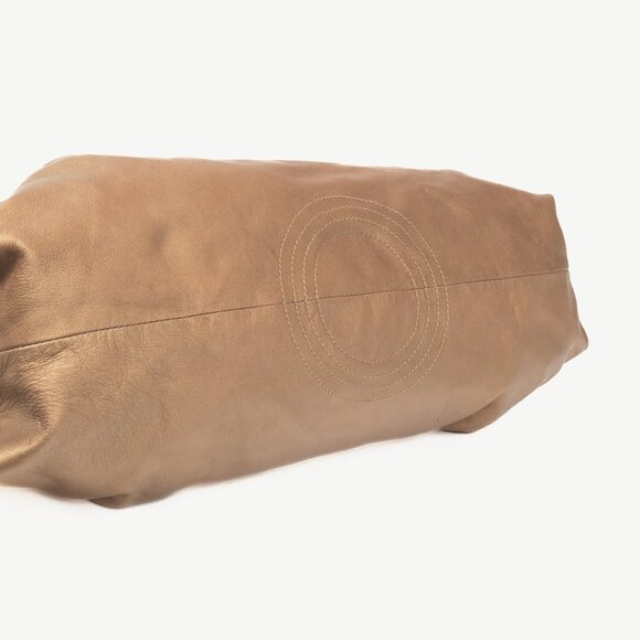 Loewe Nappa Aire Metallic Gold Sheep Skin Anagram Handbag - Picture 5 of 12